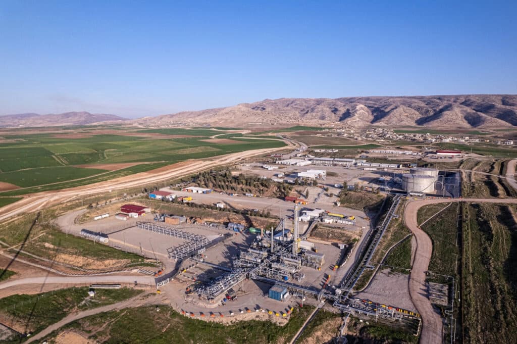 Aerial view of Sheikhan oil field in Duhok province. Photo: Gulf Keystone
