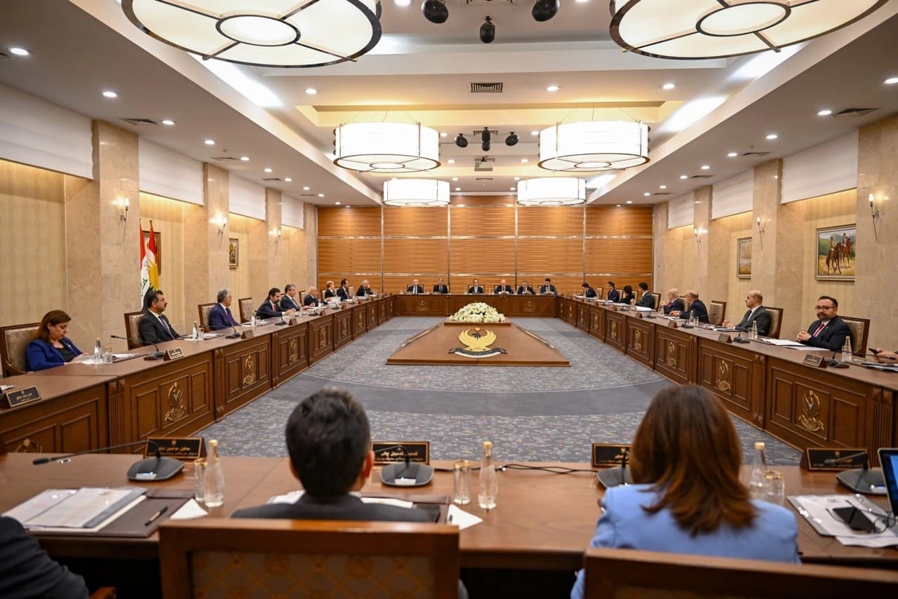 The Kurdistan region ministerial council convening in Erbil, on June 24, 2026. Photo: KRG
