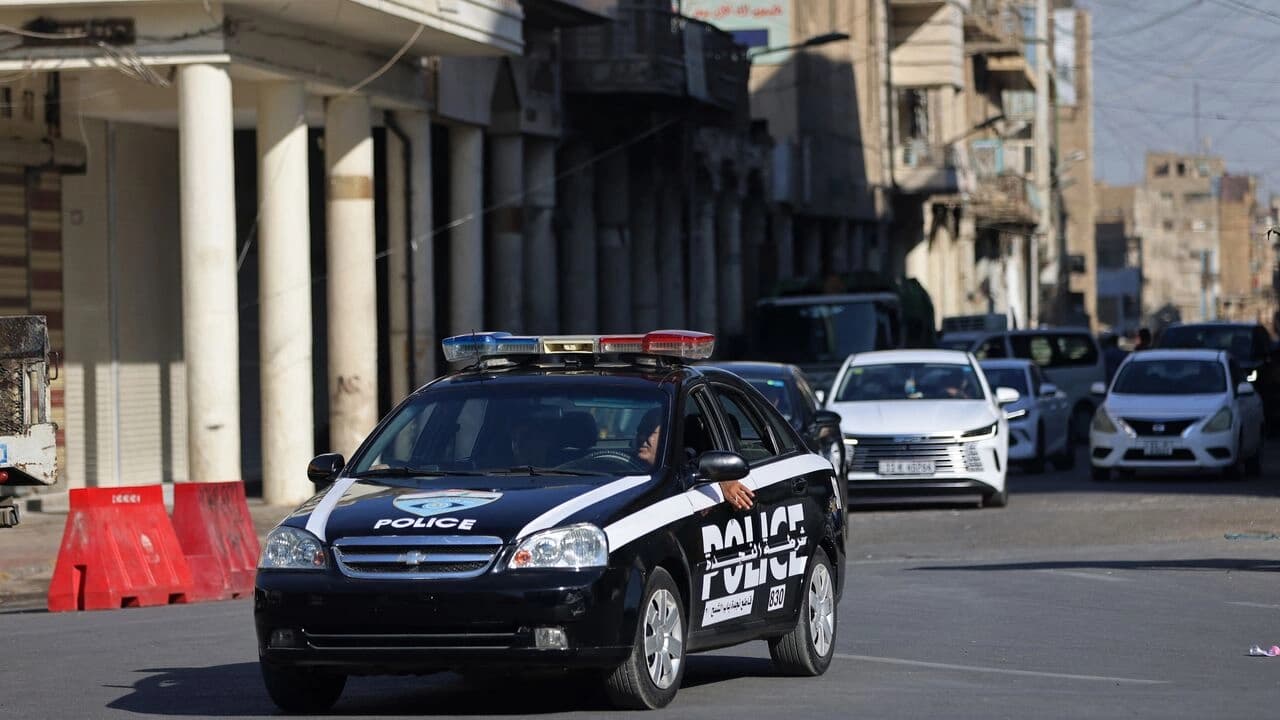 An undated photo of a police vehicle in Baghdad. File photo: AFP
