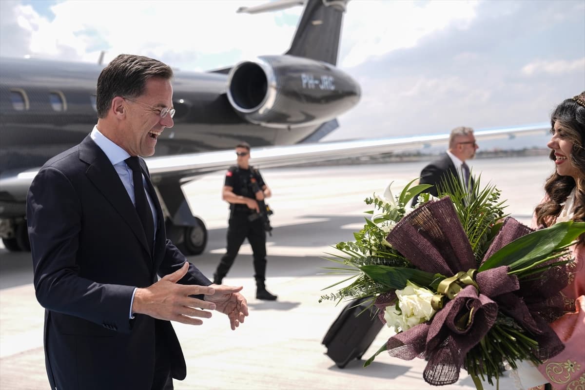 Ankara’da düzenlenecek olan 36.⁠ ⁠NATO Devlet ve Hükümet Başkanları Zirvesi öncesinde, NATO Genel Sekreteri Mark Rutte Ankara Havalimanı'na indi. / AA