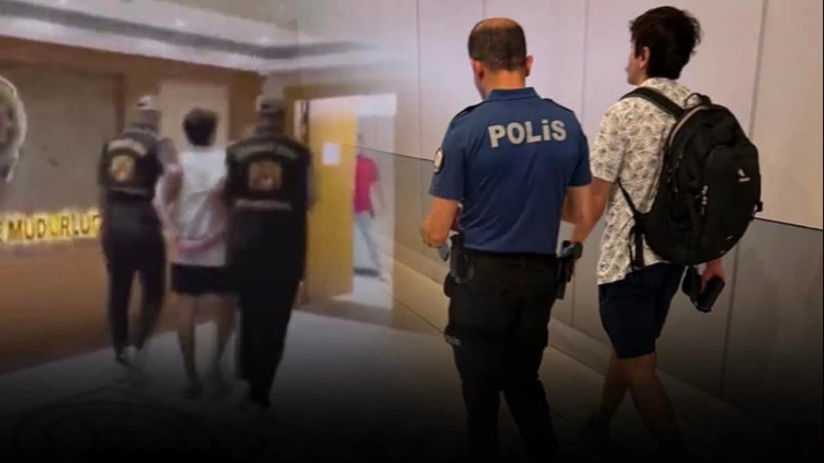 Deniz Göktaş'ın ters kelepçelenmiş hali. / Foto: Sosyal medya