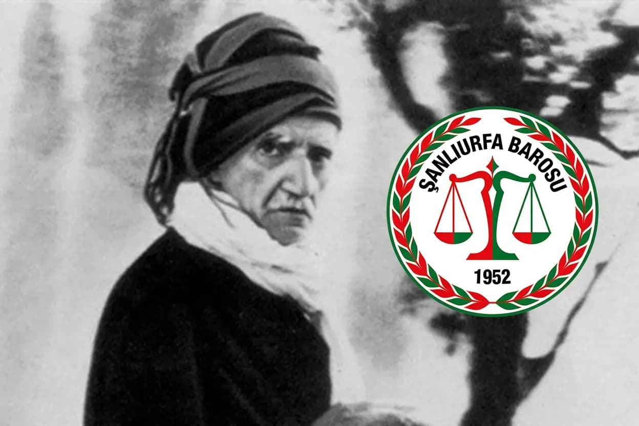 Seîdê Kurdî û logoya Baroya Rijayê / Wêne: Rûdaw Grafîk