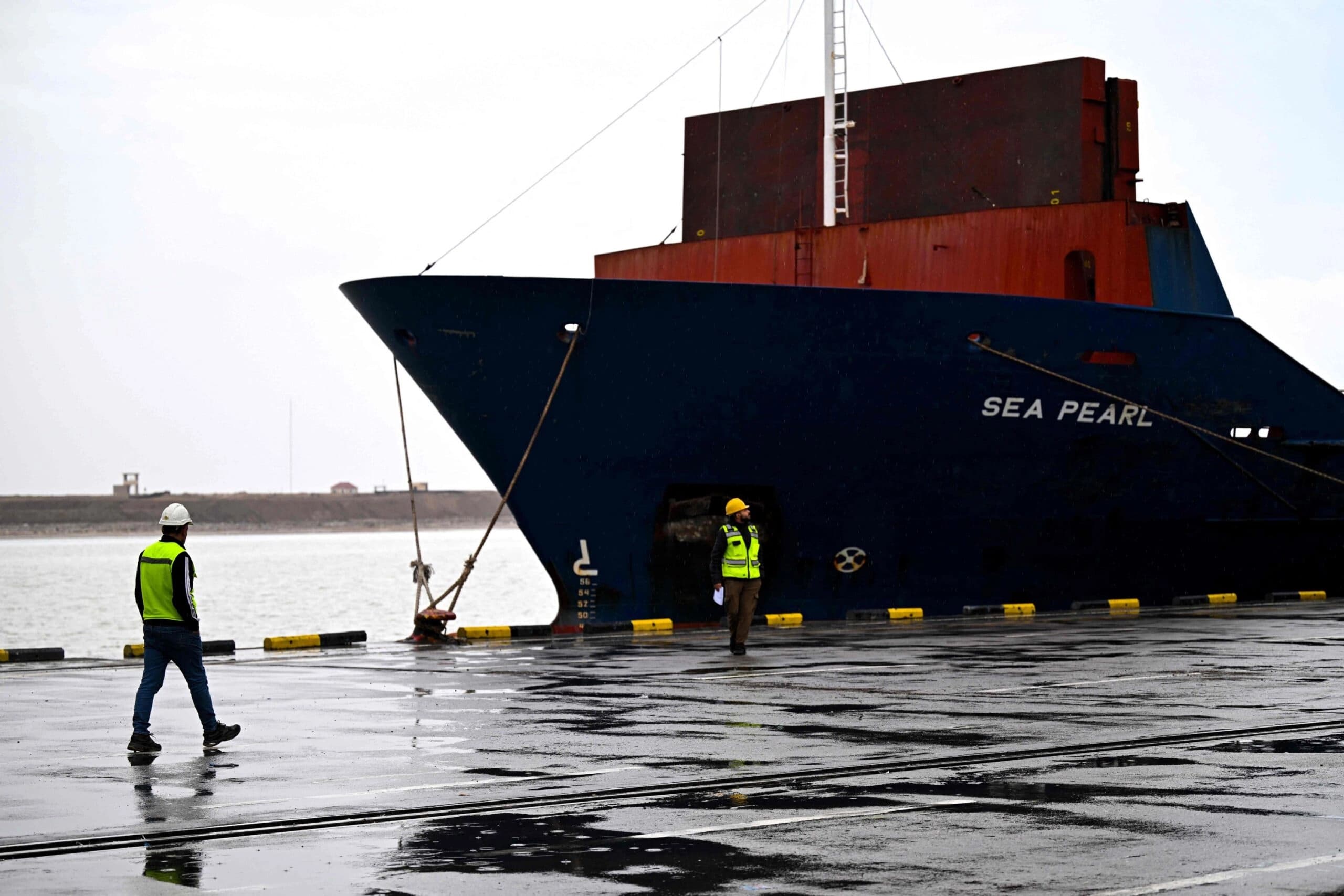 A container ship anchored at the Umm Qasr port in Basra. Photo: File/AFP