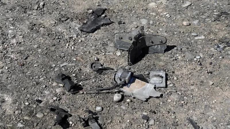 حطام مسيرة استهدفت أربيل \ أرشيفية