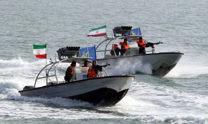 IRGC small boats in the Strait of Hormuz. Photo: File/AFP