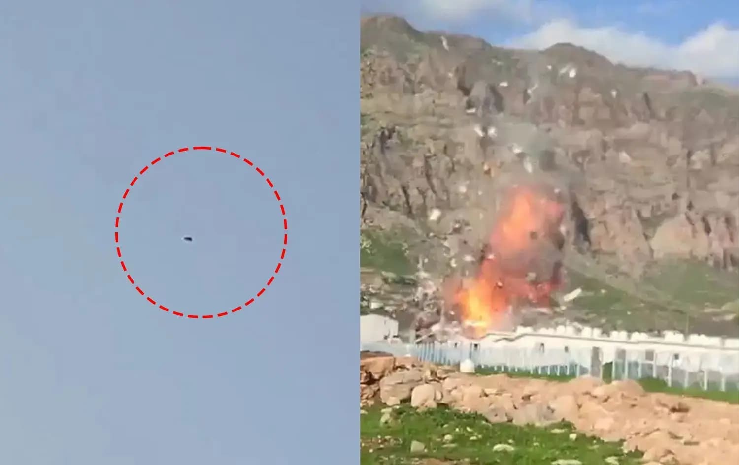 لحظة استهداف مخيم سورداش - صورة أرشيفية