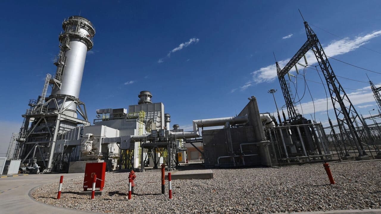 Dhi Qar combined cycle power plant in Iraq, on January 20, 2022. Photo: AFP