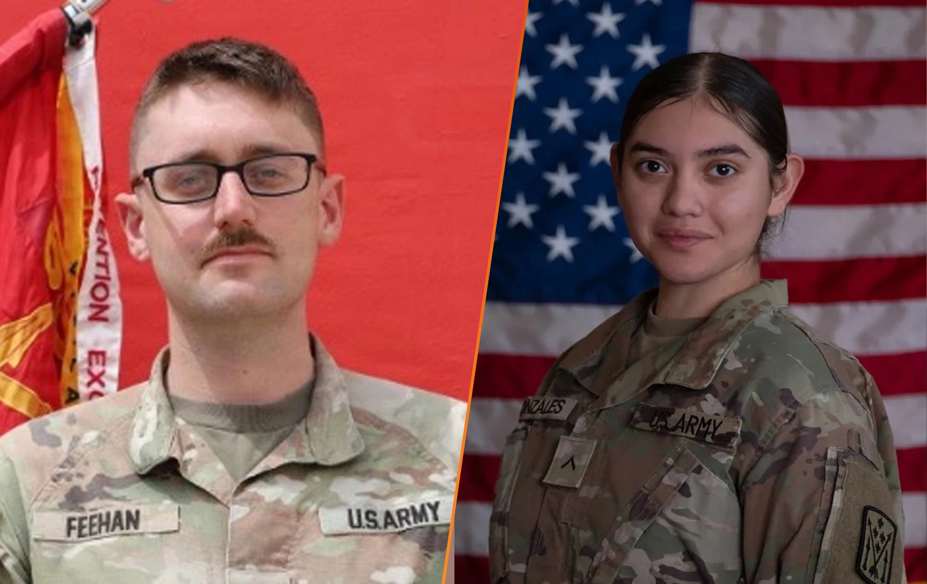 US servicemen Tyler James Feehan (left) and Isabella Gonzales (right) killed in Jordan in mid-July 2026. Photo: handout/US DoW