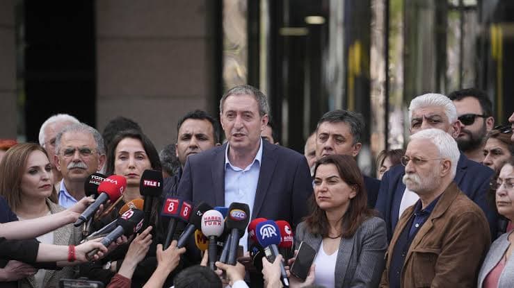 DEM Parti Eş Genel Başkanları açıklama yaparken. / Foto: Arşiv