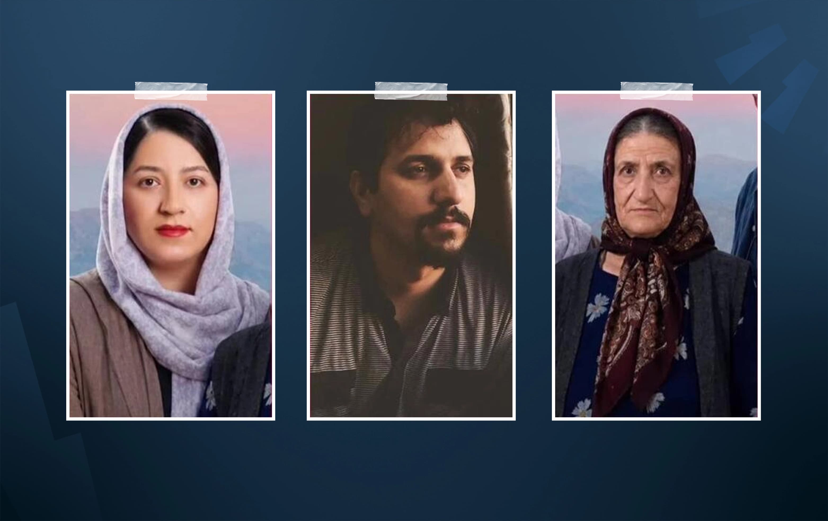 From left:  Somayeh Tavakoli, Mehdi Tavakoli and Maryam Aslani. Photo: Hangaw