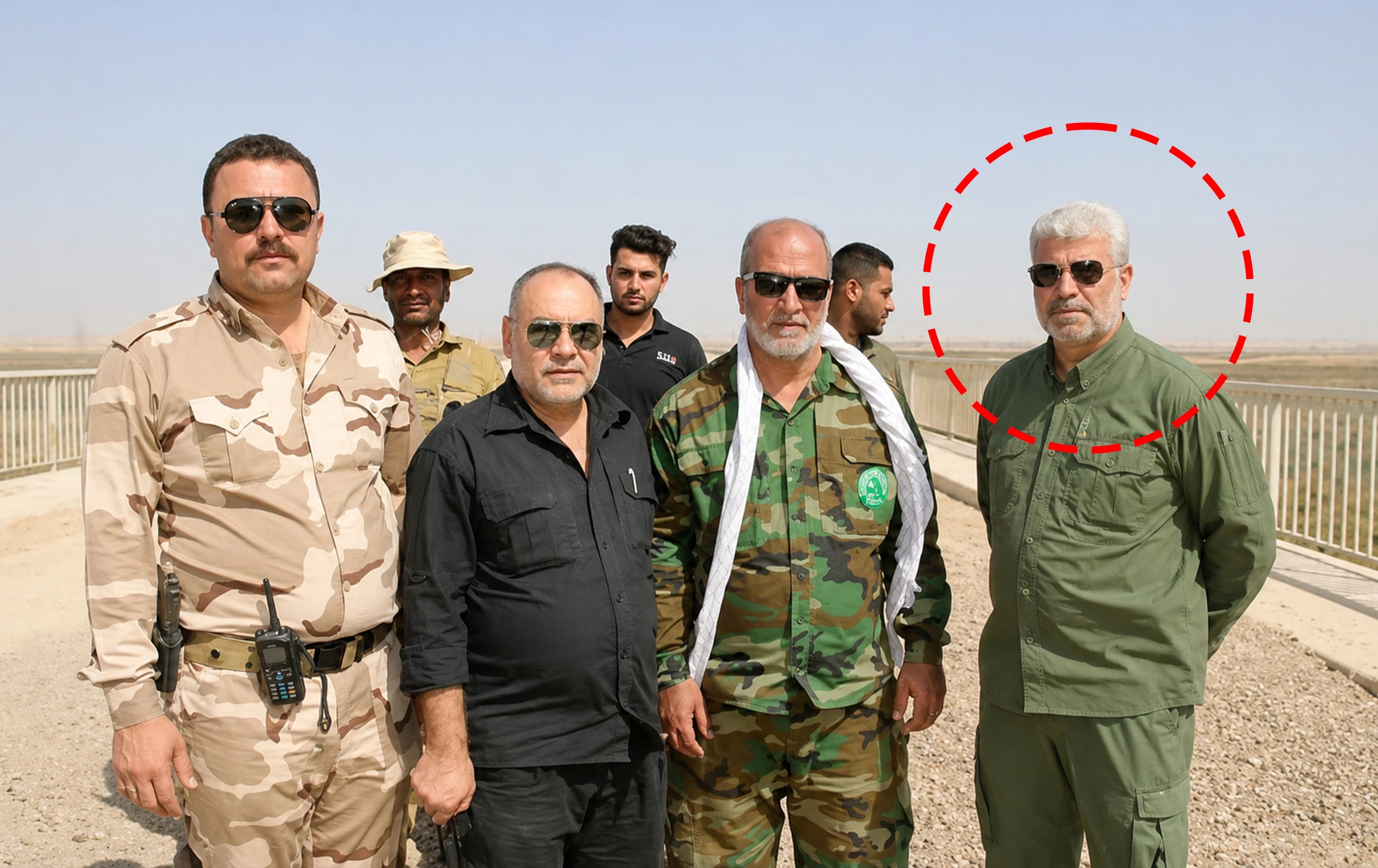General Ali Eghbalpour in Kirkuk with PMF commanders in October 2017. Source: PMF