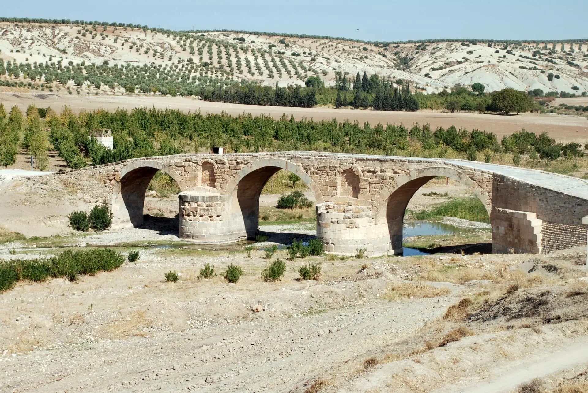 Efrin'de tarihi taş köprü