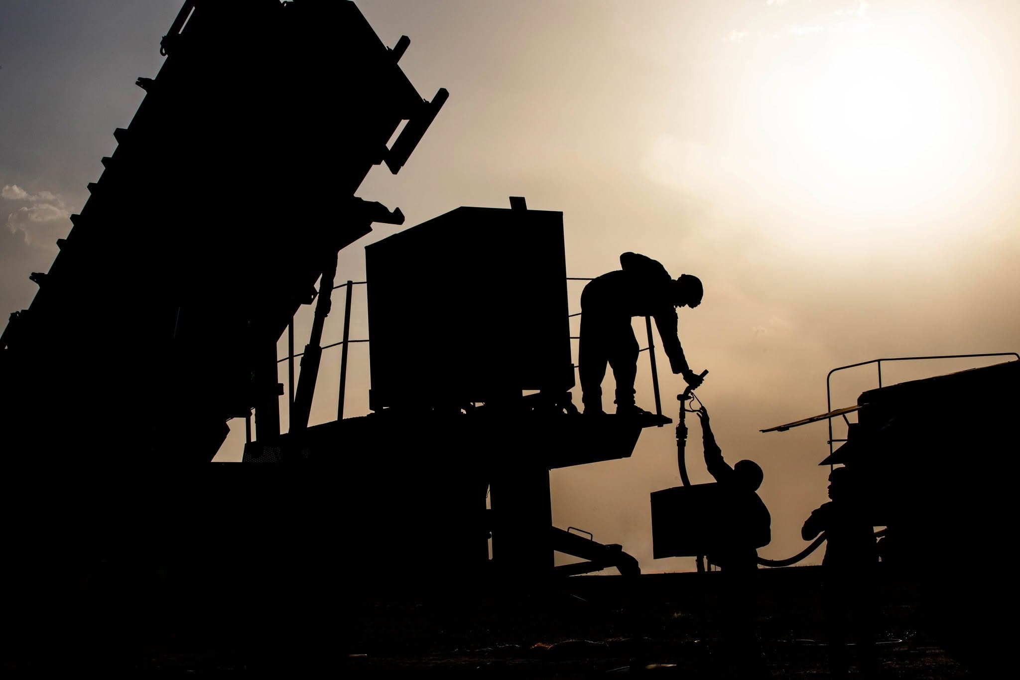 US Army Soldiers work to refuel a generator of air defense system at a base in the Middle East on July 24, 2026. Photo: CENTCOM