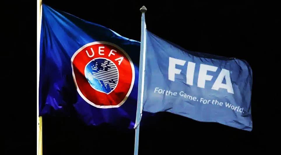 FIFA ve UEFA bayrakları