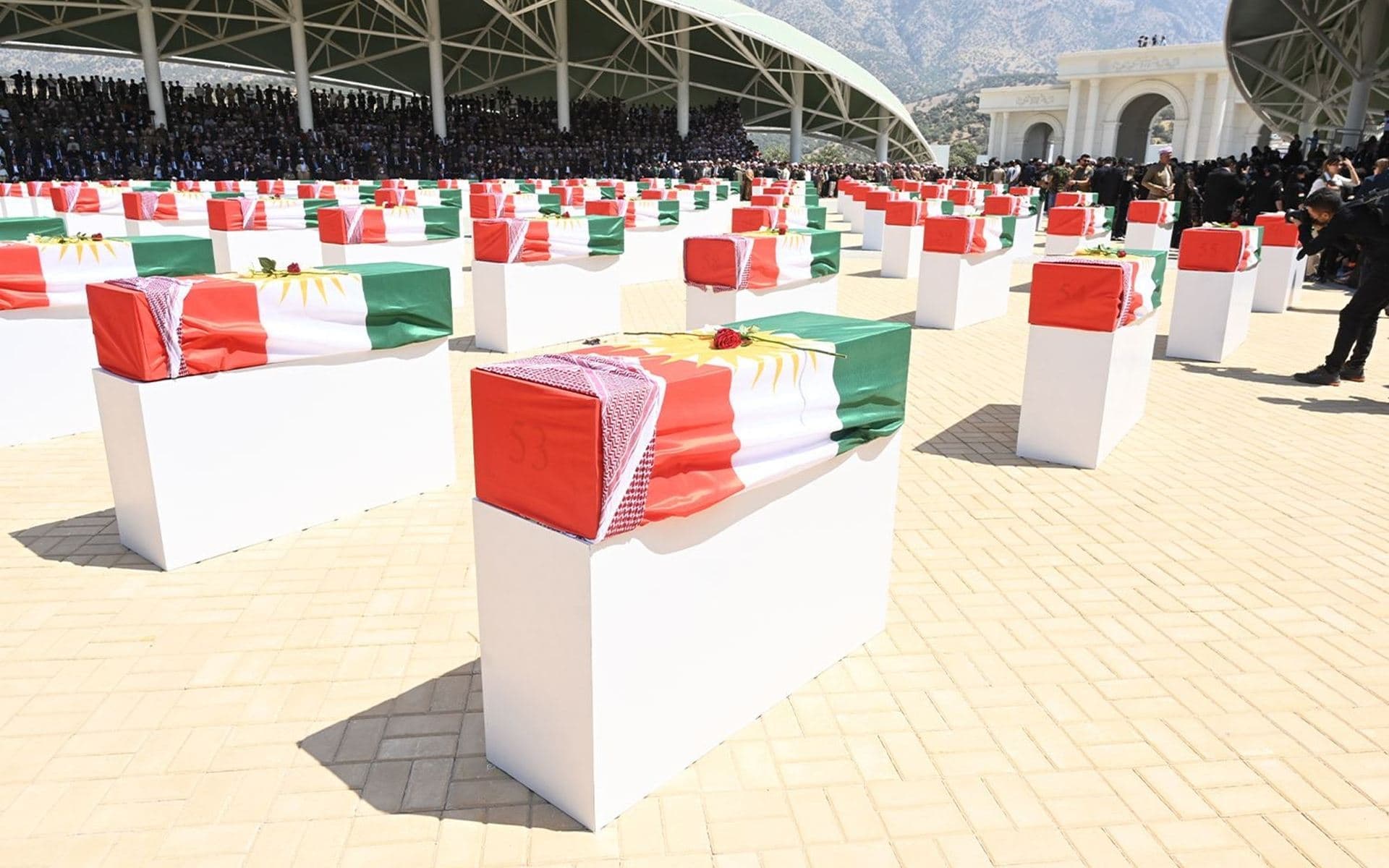The burial ceremony of 100 Barzani victims of the Anfal genocide on July 31, 2022. File photo: Bilind T. Abdullah/Rudaw