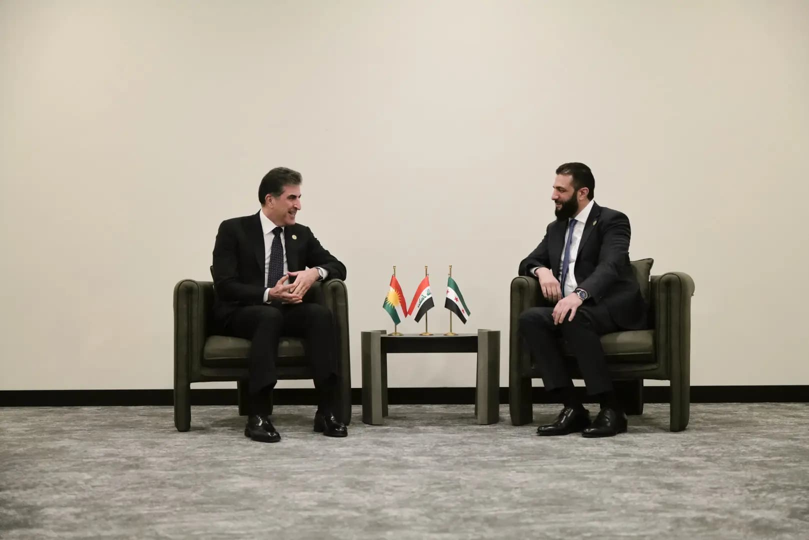 Nêçîrvan Barzanî û Ehmed Şer / Wêne: Arşîv