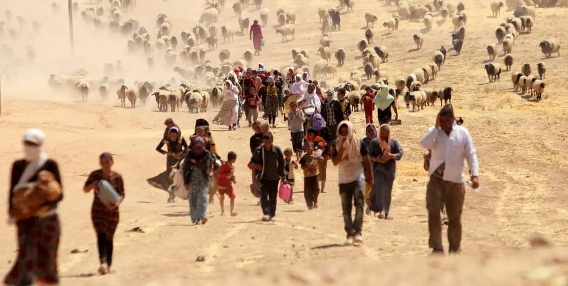 Koçberbûna Kurdên Êzidî / Wêne: Arşîv