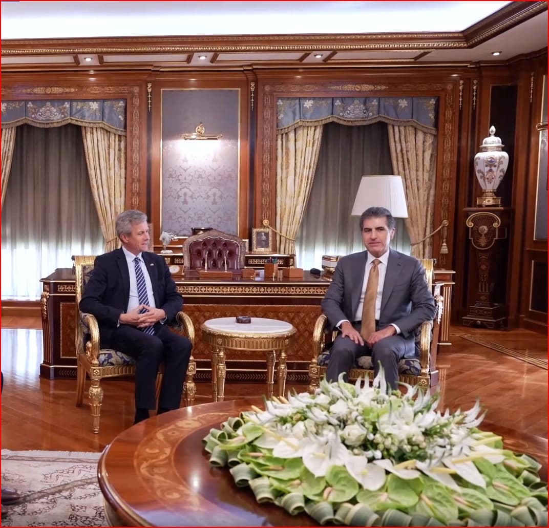 Albrecht von Wittke  û Nêçîrvan Barzanî / Wêne: Serokatiya Herêma Kurdistanê
