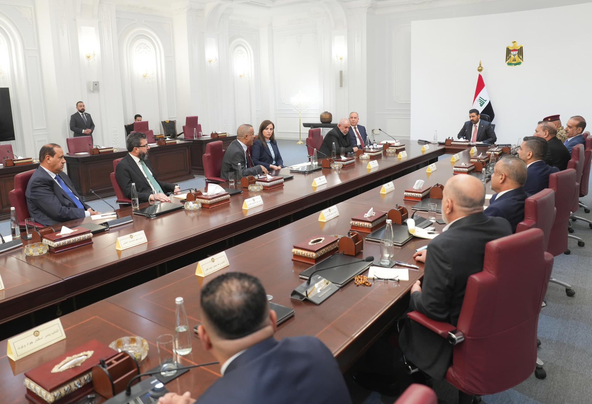 Iraqi prime minister Ali al-Zaidi in a meeting with the security and defense committee on August 11, 2026. Photo: Iraqi Prime Minister Office