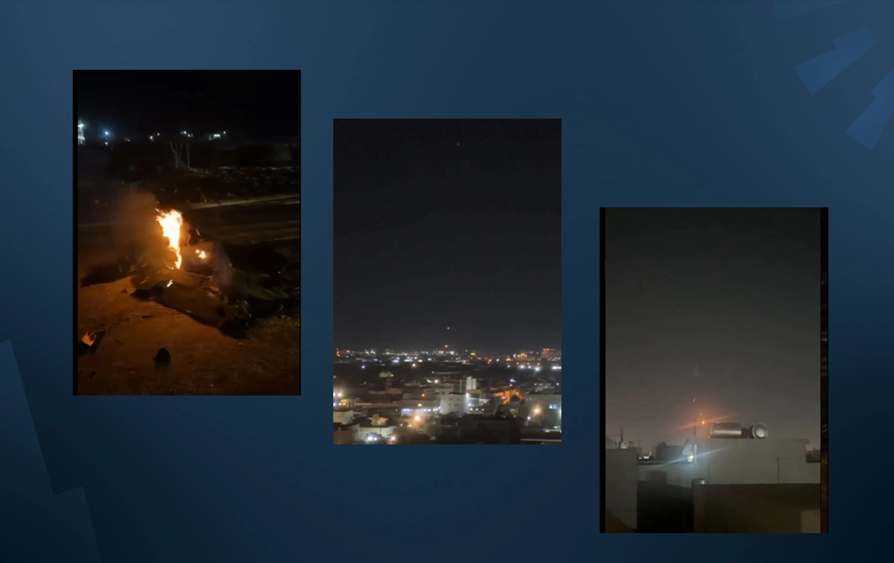 دیمەنی تەقاندنەوەی درۆنەکانی بەرەبەیانیی ئەمڕۆ.
