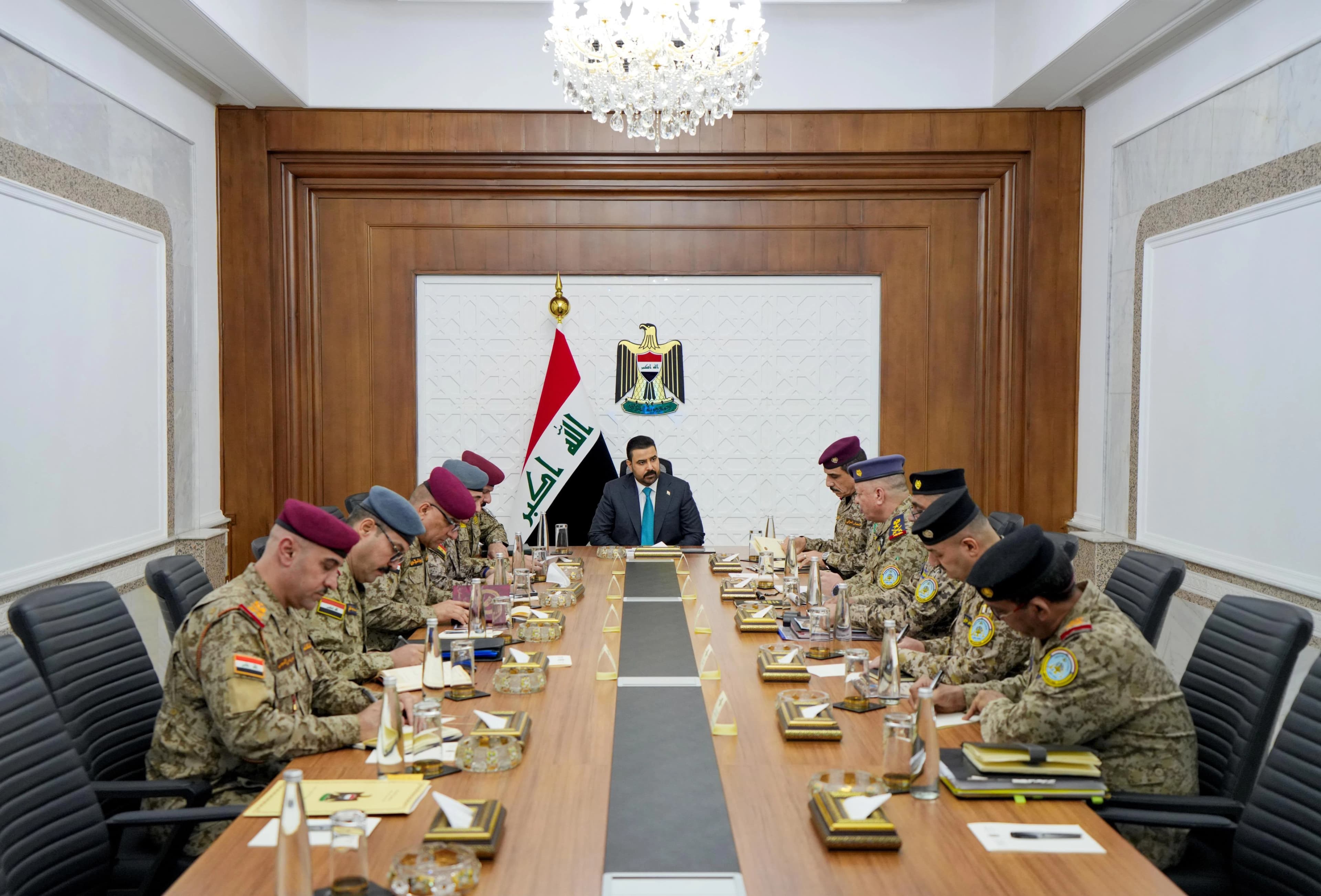 Iraq's Prime Minister Ali al-Zaidi chaired a meeting of the country's Air Defense Command on August 16, 2026. Photo: Prime Minister's office