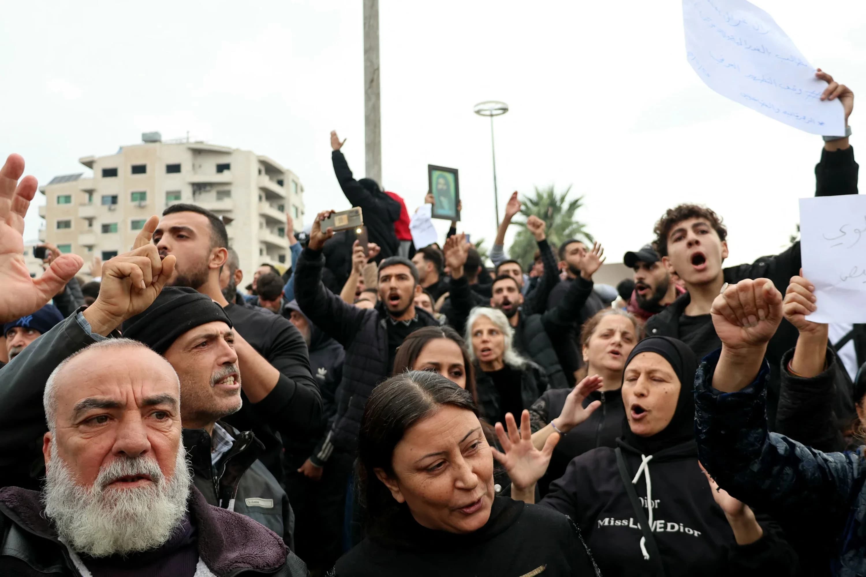 Alawites demonstrating in Latakia in late November 2025. Photo: File/AFP