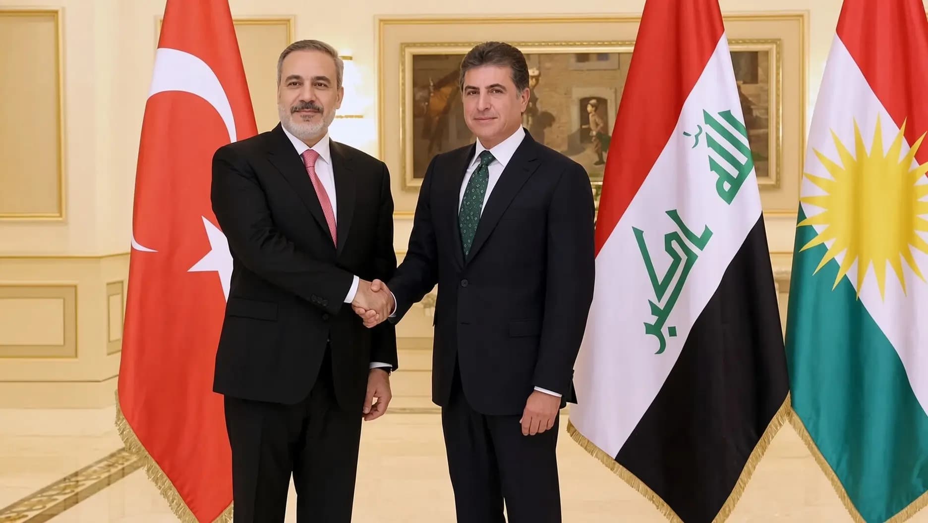Hakan Fîdan û Nêçîrvan Barzanî / Wêne: Arşîv