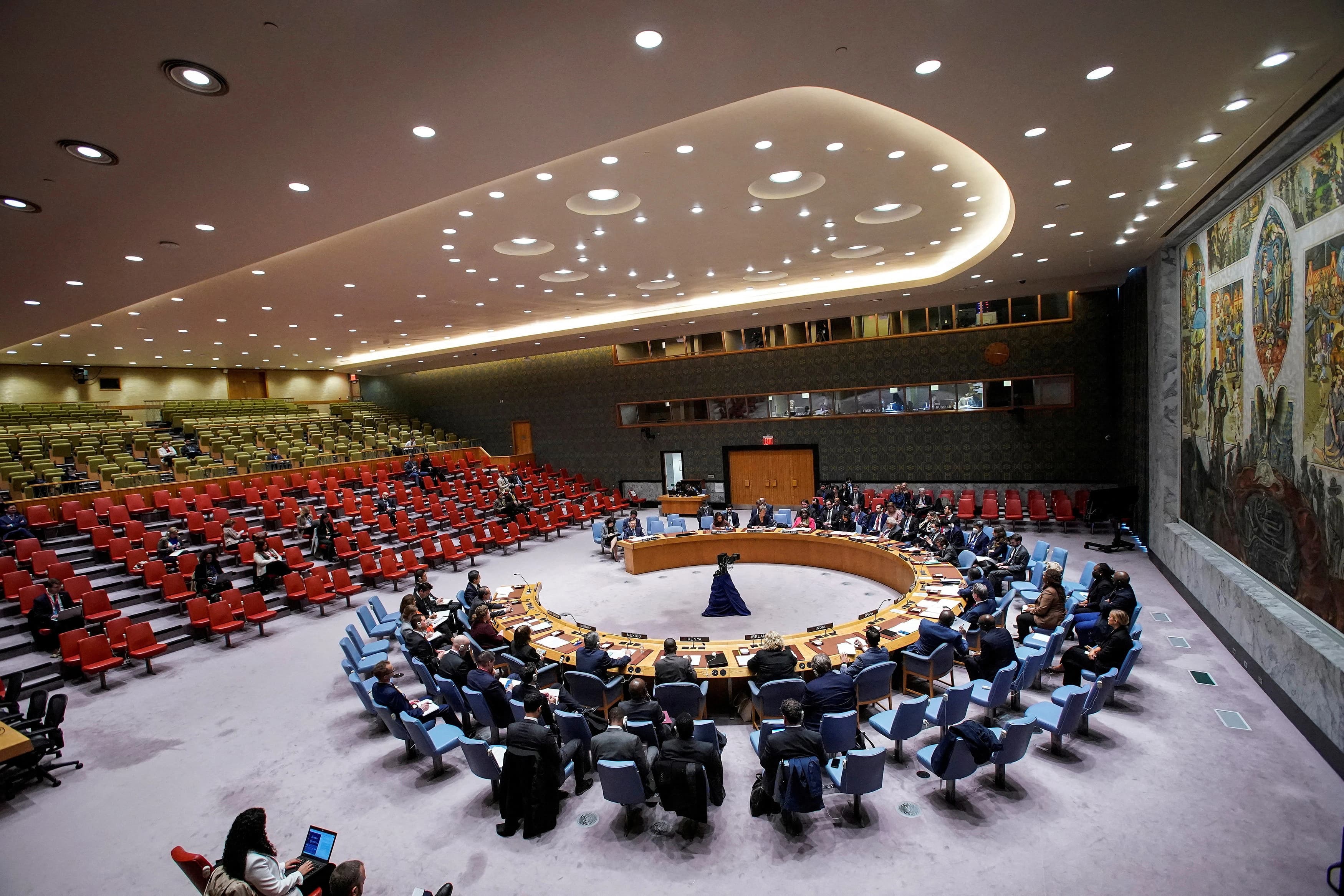 کۆبوونەوەیەکی ئەنجوومەنی ئاسایشی نەتەوە یەکگرتووەکان. وێنە: Reuters