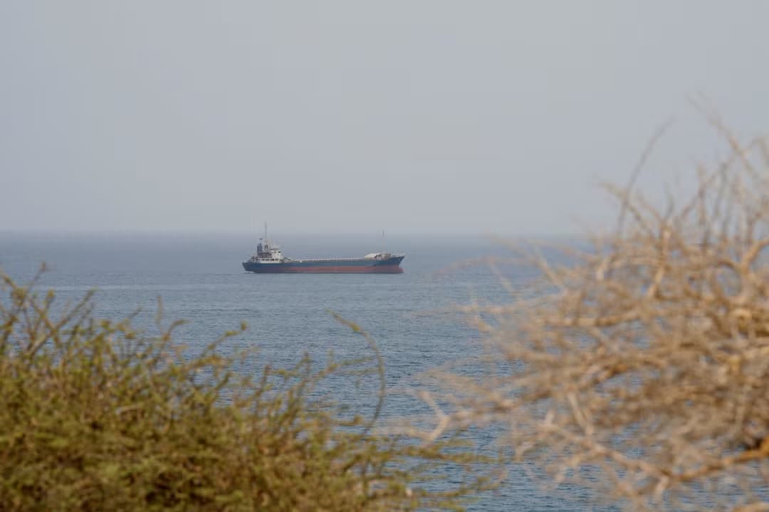A vessel near the Strait of Hormuz, as seen from Musandam, Oman, August 10, 2026. Photo: REUTERS