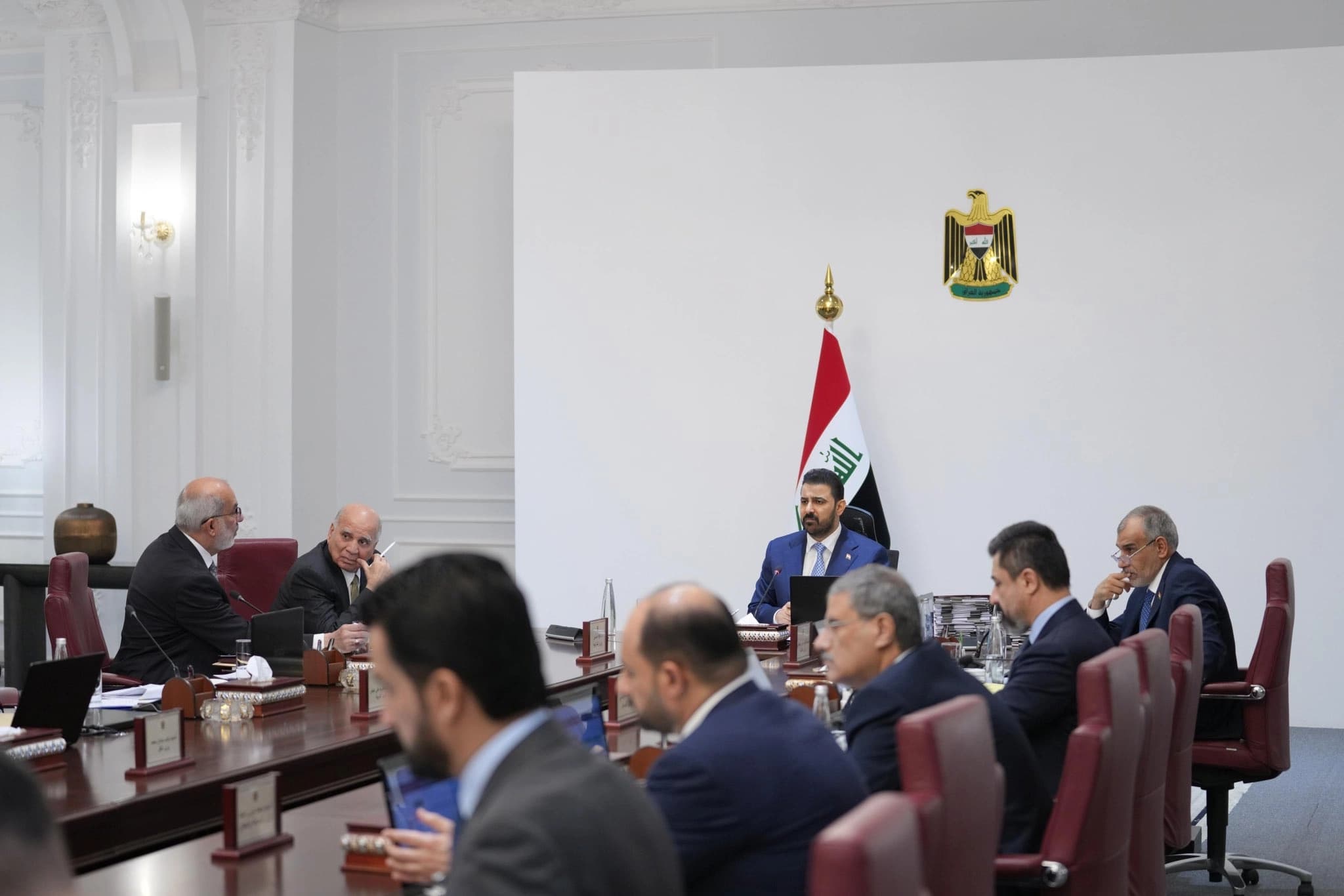 کۆبوونەوەی ئەنجوومەنی وەزیران بە سەرۆکایەتی عەلی فالح زەیدی، سەرۆکوەزیرانی عێراق