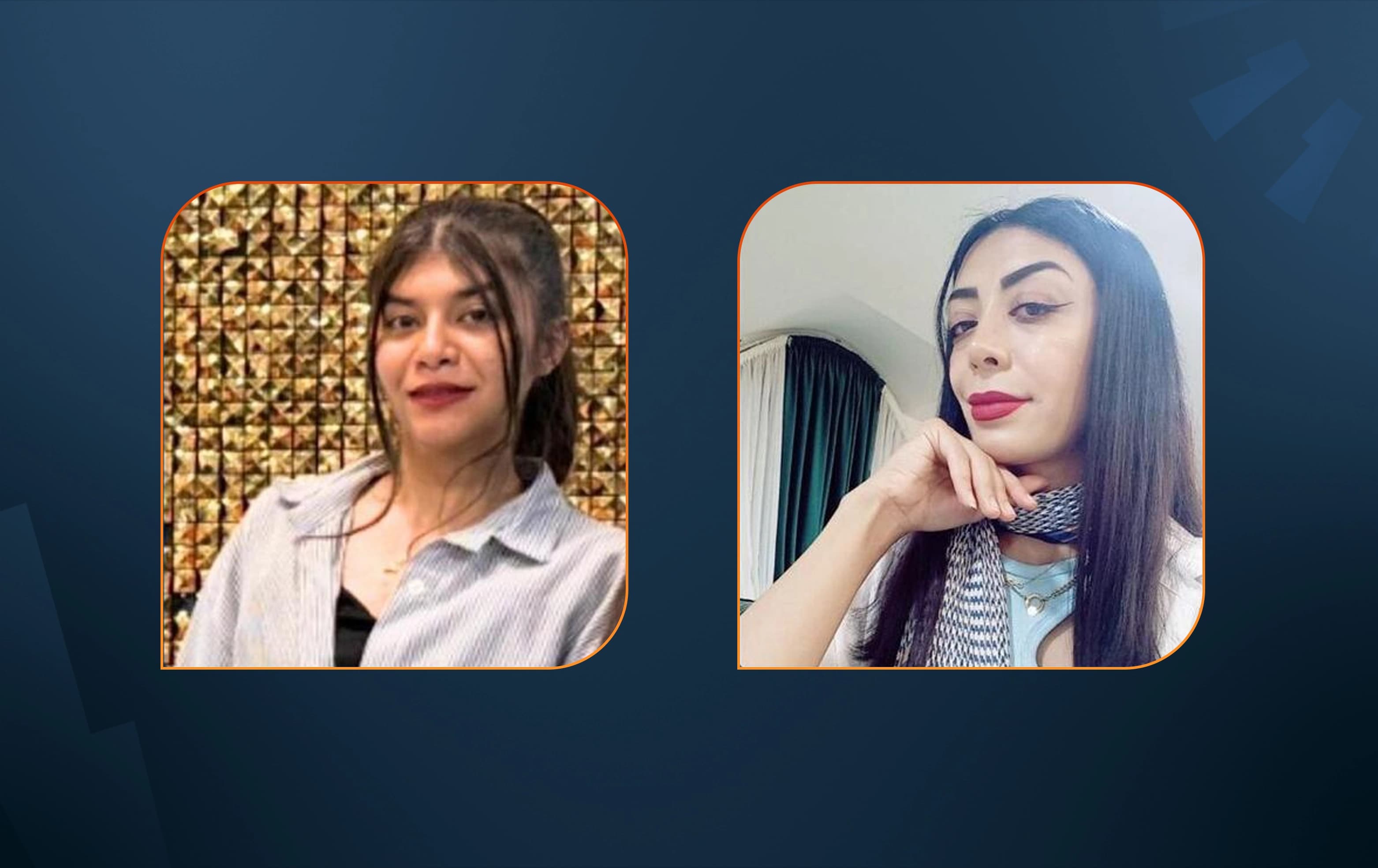Kurdish activists Neda Dadejani (right) and Setayesh (Behnoush) Sarabi. Photo: Hengaw