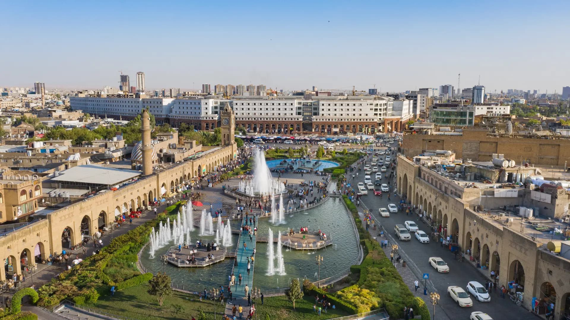 Başkent Erbil'deki Şar Parkı'ndan bir görünüm. / Fotoğraf: Bilind T. Abdullah / Rûdaw
