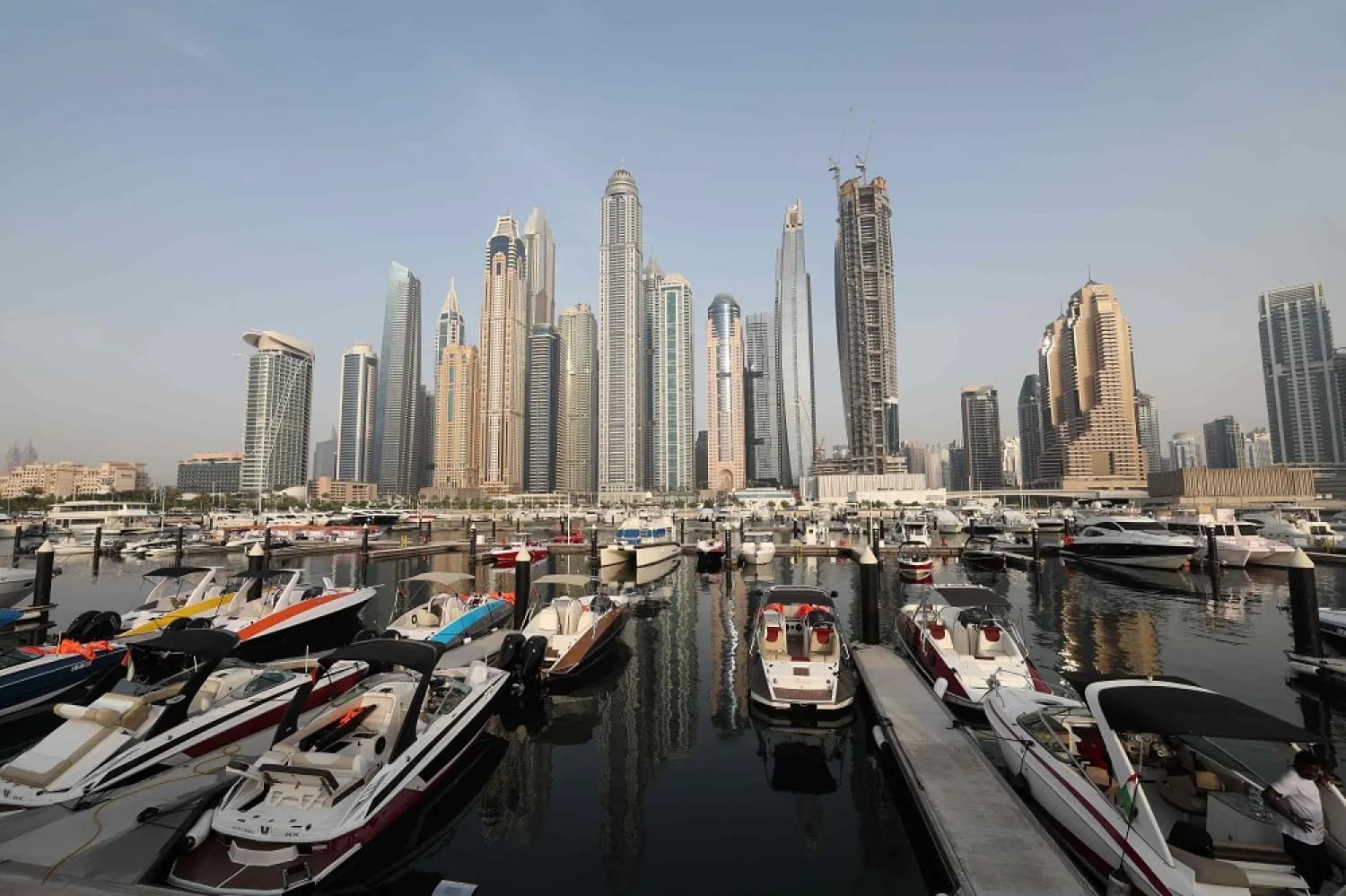 A view of the Dubai Marina in the Gulf Emirate on June 30, 2022. (AFP)