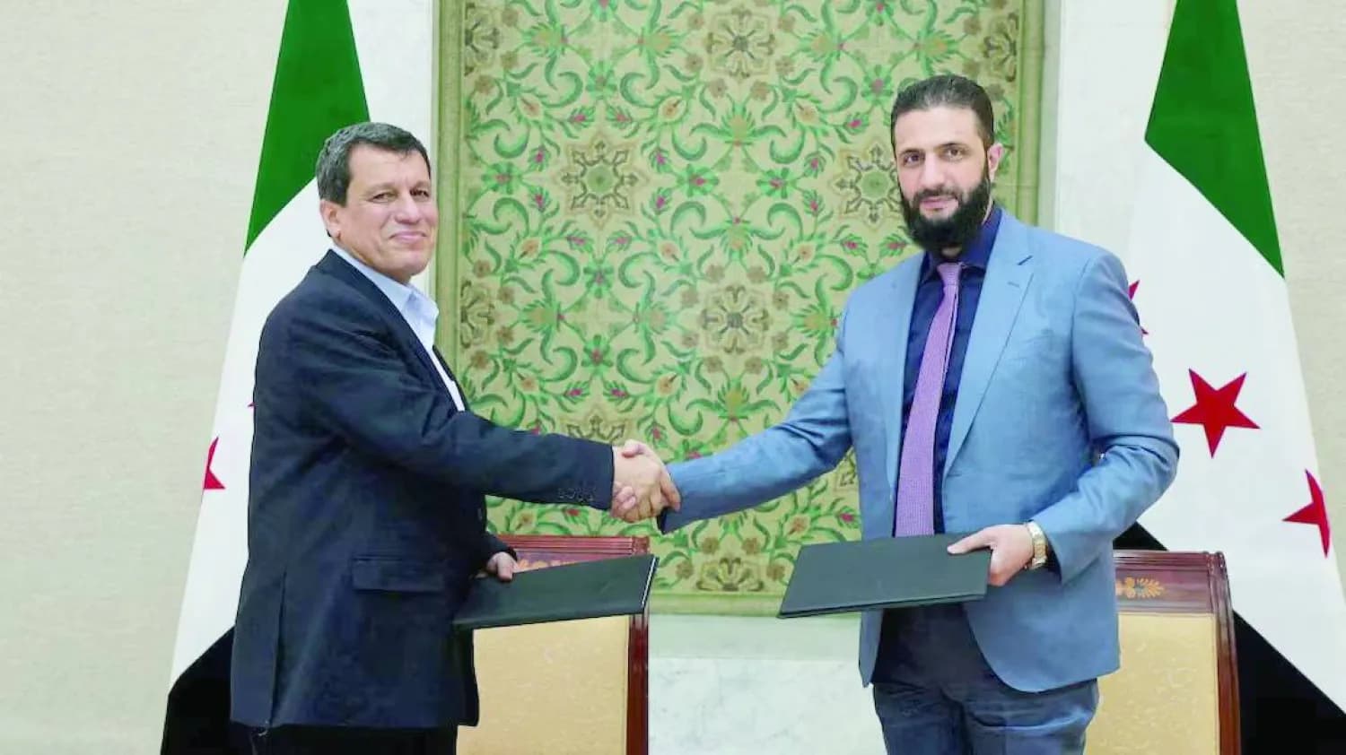 الرئيس السوري أحمد الشرع والجنرال مظلوم عبدي