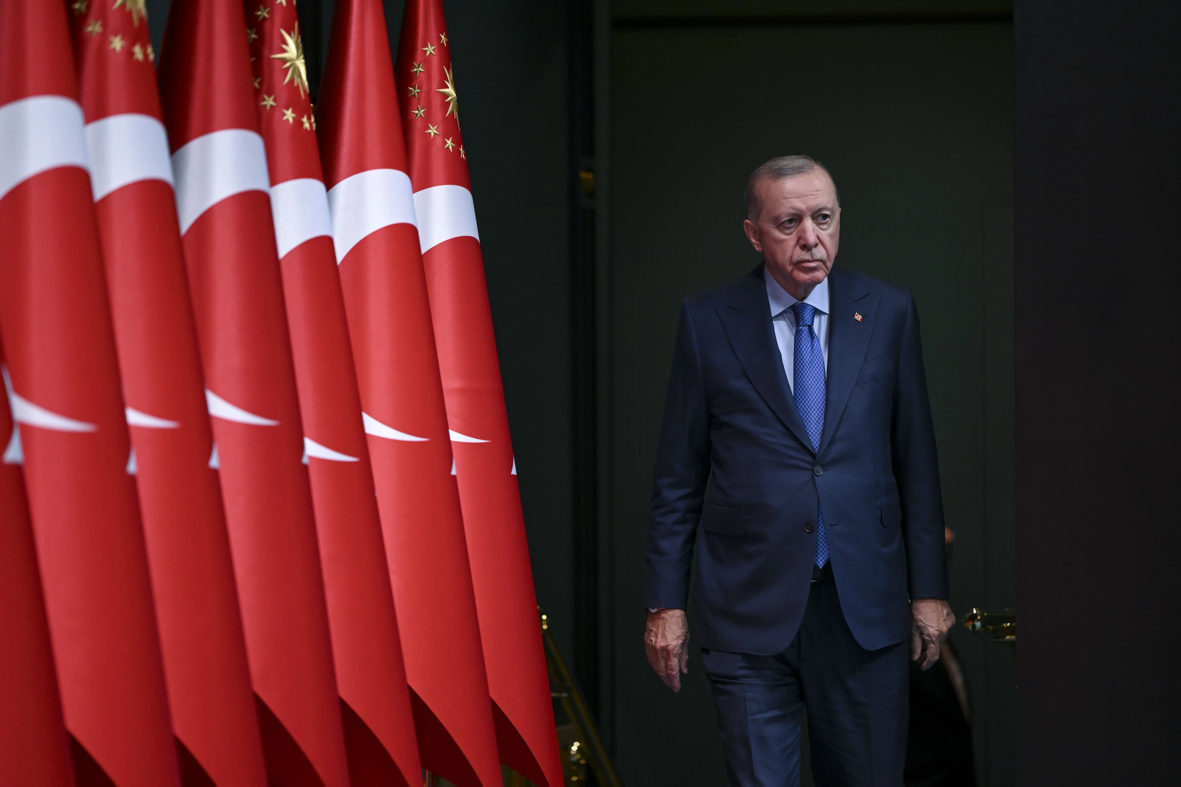 Türkiye Cumhurbaşkanı Erdoğan, kabine toplantısının ardından konuştu. / Foto: AA