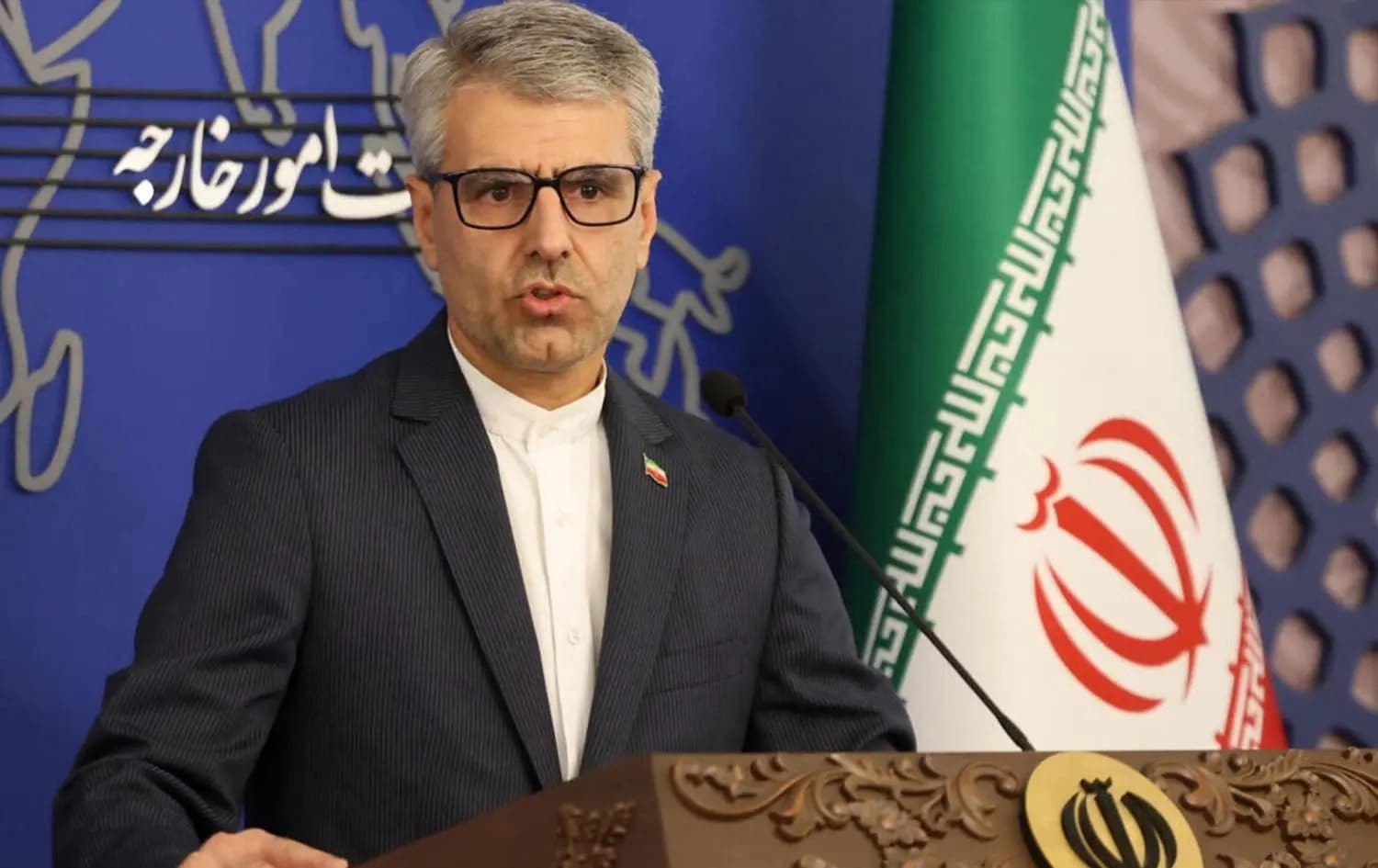 Iranian foreign ministry Spokesperson Esmaeil Baghaei speaks to reporters during a weekly briefing. File photo: IRNA