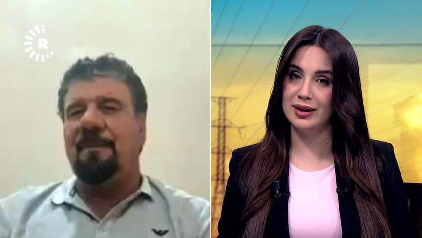 مدير التشغيل والاستثمار في كهرباء الحسكة، صلاح برو، مع نالين حسن