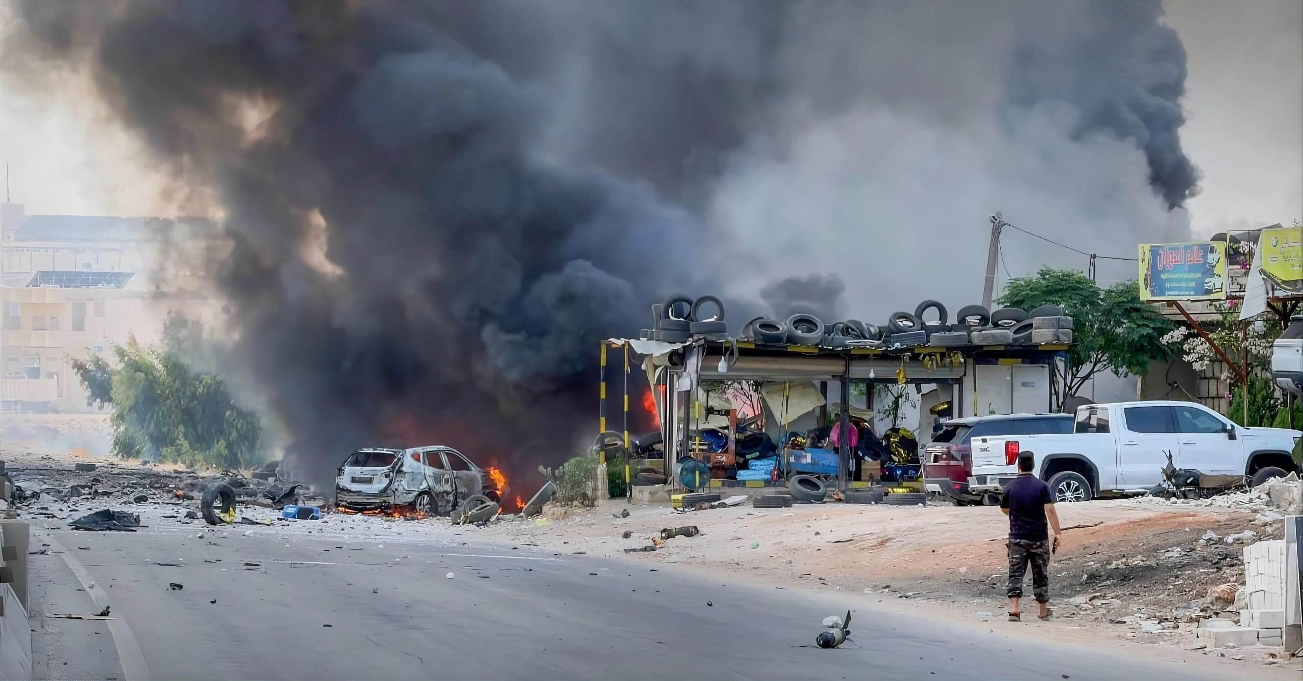 Blast at a weapons depot in Syria's western Idlib province on September 9, 2026. Photo: Syrian Arab News Agency