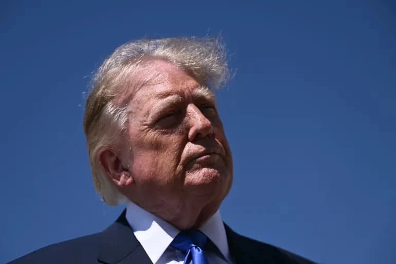 US President Donald Trump speaks to reporters before boarding Air Force One at Joint Base Andrews in Maryland on September 9, 2026. Photo: AFP