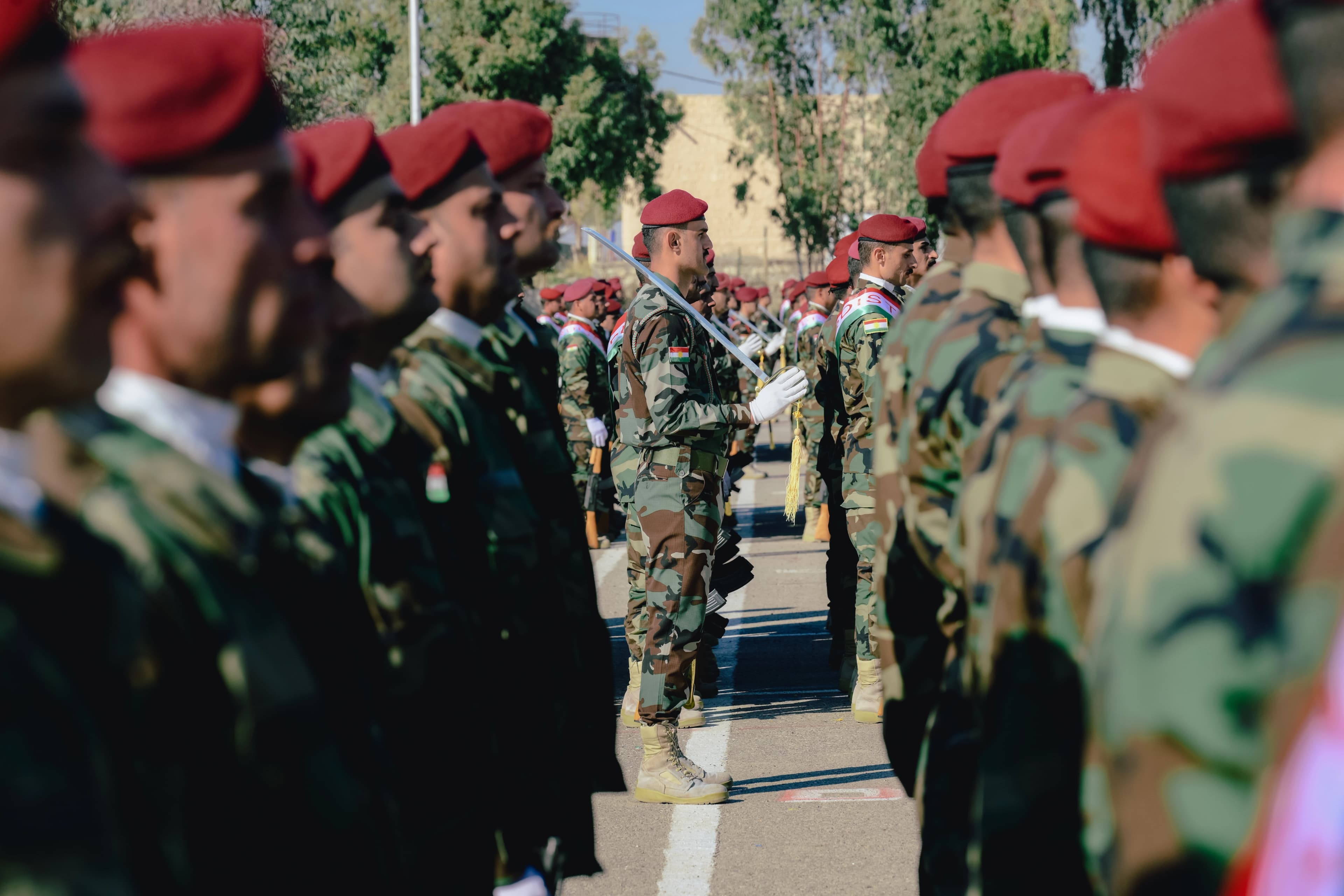 A Peshmerga infantry unit in a military exercise. Photo: Blind T. Abdulla/Rudaw