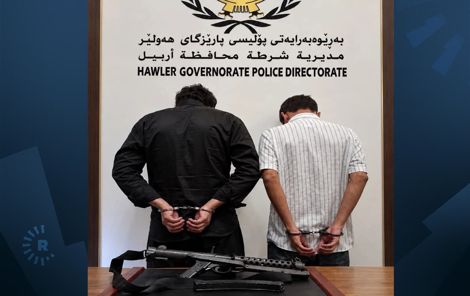 وێنەی دووان لە تۆمەتبارەکان. وێنە: پۆلیسی هەولێر
