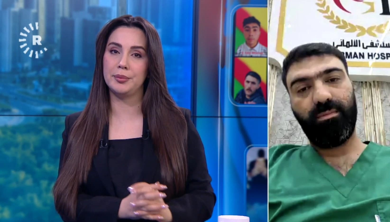 الطبيب المشرف على جرحى سجن كوباني مزكين مرشد - مذيعة رووداو نالين حسن
