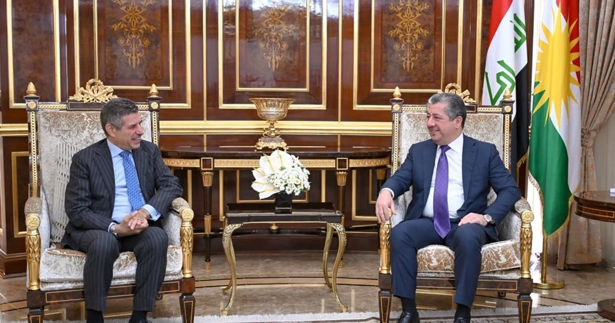 کۆبوونەوەی سەرۆکی حکومەتی هەرێمی کوردستان و هەڵسووڕێنەری باڵیۆزخانەی ئەمریکا لە عێراق