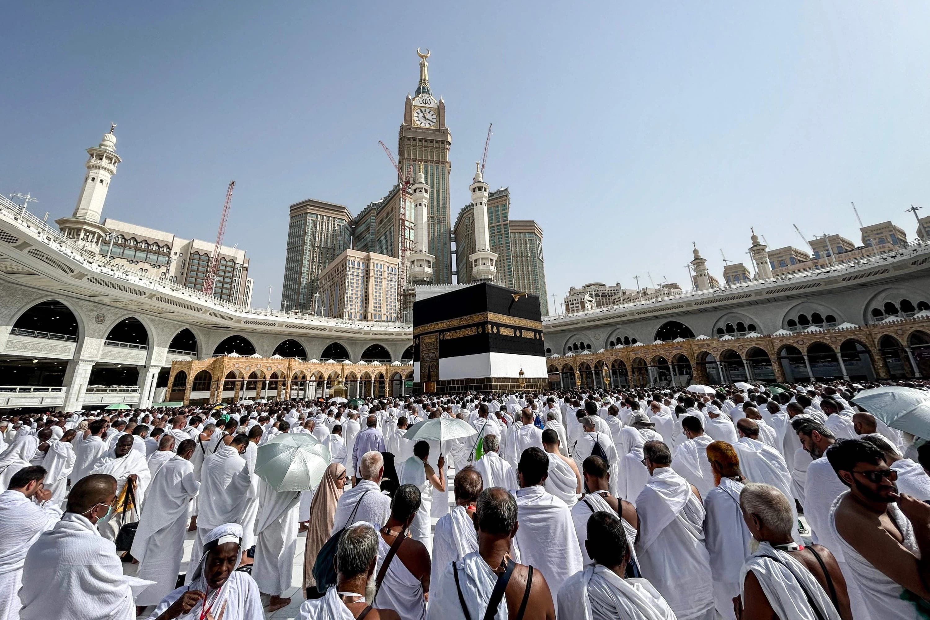 Muslim worshippers pray around the Kaaba, Islam's holiest site, at the Grand Mosque in Mecca in Saudi Arabia on June 12, 2024. File photo: AFP Photo