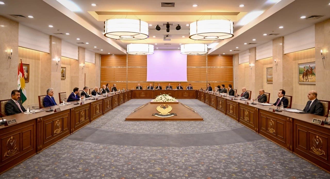 Kurdistan Regional Government (KRG) cabinet meeting in Erbil on September 16, 2026. Photo: KRG