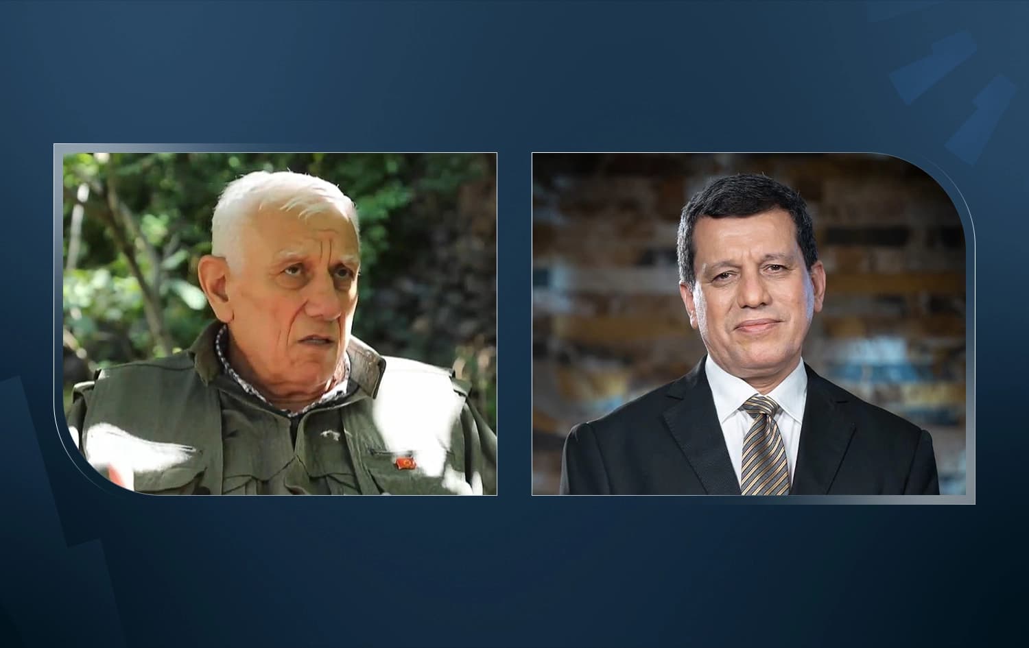 From left: Cemil Bayik and Mazloum Abdi. Graphic: Rudaw