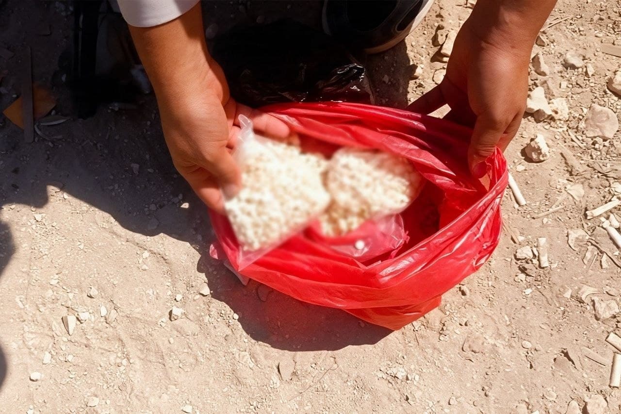 A pile of Captagon pill bags seized by Syrian security forces in Homs province on September 19, 2026.  Photo: Syrian Anti-Narcotics Directorate