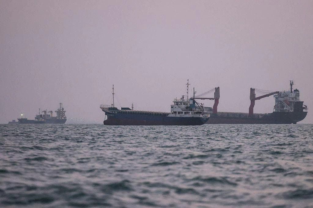 Vessels transit the Strait of Hormuz off the coast of the port city of Bandar Abbas in southern Iran on September 5, 2026. File photo: AFP