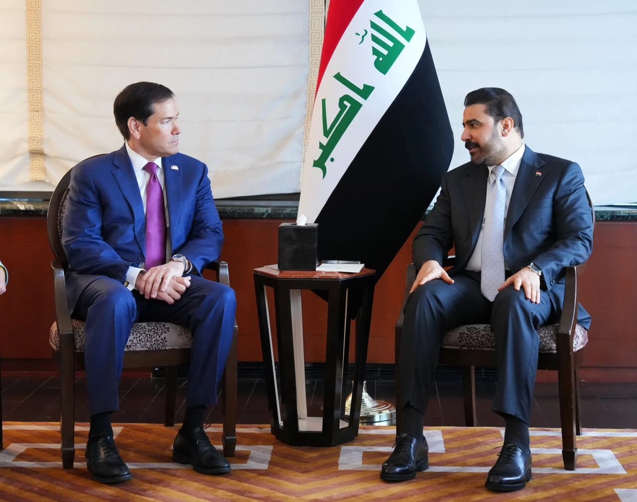 Iraq's Prime Minister Ali al-Zaidi (right) meets with US Secretary of State Marco Rubio in New York on September 21, 2026. Photo: Prime Minister's office