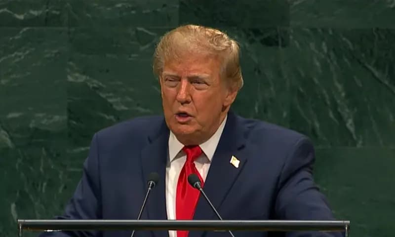 United States President Donald Trump addresses the 81st session of the United Nations General Assembly, in New York, US on Sep 22, 2026. Photo: screengrab